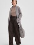 Пальто с воротником шалька double coat