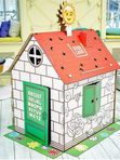Игровой картонный Домик-раскраска "Бибалина" Макс, с английским алфавитом