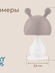 Прорезыватель Грибочек с держателем в футляре карамельный  (0+) ROXY-KIDS