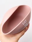 Тарелка детская на присоске и столовые приборы силикон пыльная роза M&B (5мес+)