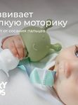 Прорезыватель Грибочек с держателем в футляре фисташковый (0+) ROXY-KIDS