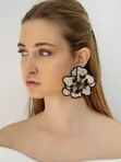 Серьги большой цветок