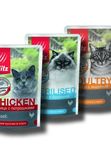 Влажные корма для кошек Blitz Classic  на курочке в ассортименте,  паучи по  85 грамм
