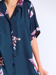 Піжама Сорочка/Брюки LISCA AMARYLLIS 23447/23449// 40,  Космічний синій_квіти
