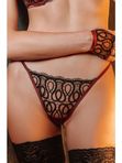 Стрiнги Mini JOLIDON FEMME FATALE D2427 // Коричневий+Чорний / Ніжно_рожевий