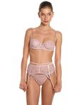Пояс для панчох JOLIDON FEMME FATALE J2427 // Коричневий+Чорний / Ніжно-рожевий