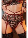 Пояс для панчох JOLIDON FEMME FATALE J2427 // Коричневий+Чорний / Ніжно-рожевий