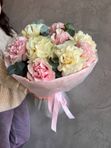 WOW БУКЕТ ФРАНЦУЗСКИХ РОЗ С ЭВКАЛИПТОМ