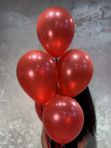 Сет: 5 красных шаров латекс с гелием