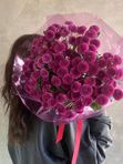 15 веточек хризантем Сантини Пурпетта