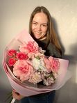 Авторский букет «Розовый бархат»