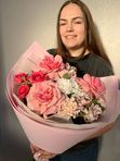 Авторский букет «Розовый бархат»