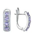 Золотые серьги Vesna jewelry 22789-251-141-00 c бриллиантами и танзанитами