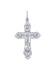 Серебряный крестик 925 пробы нательный с фианитами