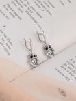 Серьги серебряные 2827433/9 с танцующими, качающимися фианитами АЛЬФА-КАРАТ