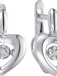 Серьги из белого золота Vesna jewelry 22719-251-00-00 с бриллиантами