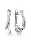 Серьги из белого золота Vesna jewelry 22174-251-00-00 с бриллиантами