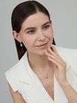 Подвеска из белого золота АЛЬКОР 36003-200 с бриллиантом