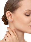 Серьга-кафф Веточка правая с фианитами из красного золота 585 Голден Голд