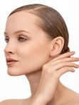 Серьга-кафф Веточка левая с фианитами из красного золота 585 Голден Голд