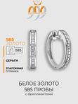 Серьги из белого золота Vesna jewelry 23058-259-01-00 с бриллиантами