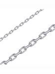 Серебряная цепочка 925, плетение якорное, родирование. длина 65 см