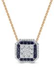 Золотое колье 62537-156-106-01 с сапфиром, бриллиантами Vesna jewelry
