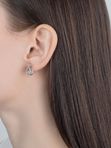 Серьги серебряные с танцующими, качающимися фианитами АЛЬФА-КАРАТ