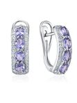 Золотые серьги Vesna jewelry 22789-251-141-00 c бриллиантами и танзанитами