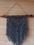 Хлопковый шнур 5 мм Джинс вязаный без сердечника круглый