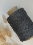 Хлопковый шнур 3,0 мм тёмно-серый меланж вязаный  без сердечника