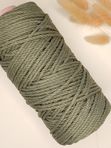 Хлопковая веревка 4мм трехпрядная Army green