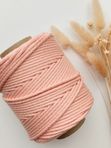 Хлопковый шнур вязаный 5 мм Персик без сердечника круглый