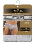 Трусы-слипы Omsa OmB 1224 (цвета: серый меланж и черный)
