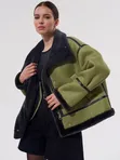 MW Collection Дубленка  искусственный мех 1031-436D-M337   р. 50/52,