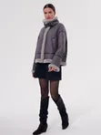 MW Collection Дубленка  искусственный мех 1031-436D-M395  р.50/52