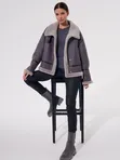 MW Collection Дубленка  искусственный мех 1031-436D-M395  р.50/52