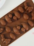 Силиконовая форма пасхальная зайчики, уточки , яйца