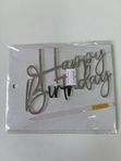 Топпер Happy Birthday золото и серебро