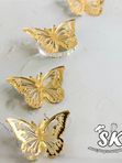 Новинка ! Бабочки из акрила для декора, золотые, 5 шт