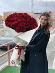 Розы красные 70  см