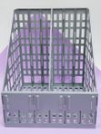 Лоток вертикальный,сборный,2 отделения,ширина 24,5см,цвет серый,пластик СТАММ кк 395