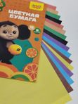 Бумага цветная Чебурашка А4 16л 8цв Мульти-Пульти кк 1014