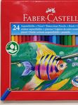 Карандаши акварельные цветные 24 цв + кисть Faber-Castell  кк 6408