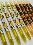 Ручка гелевая "Флора Райские лимоны,мандарины" автоматическая со стирающимися синими чернилами кк 52914