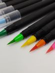 Маркеры акварельные набор,12цв плюс кисть,наконечник-кисть deVente кк 49930