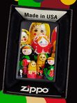 Зажигалки ZIPPO Поцелуй меня, я русская; Российский Флаг; Матрешка