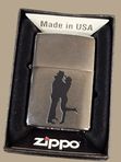 Зажигалка Zippo Отпечаток ноги на песке, Металлический абстракт, Ковбойская пара