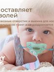 ROXY-KIDS Соска-пустышка цельносиликоновая мятная в стерилизаторе 2 шт (0-6мес) UDS