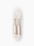 15071 Набор ложка вилка (cream and light brown) Happy Baby (12мес+) распродажа